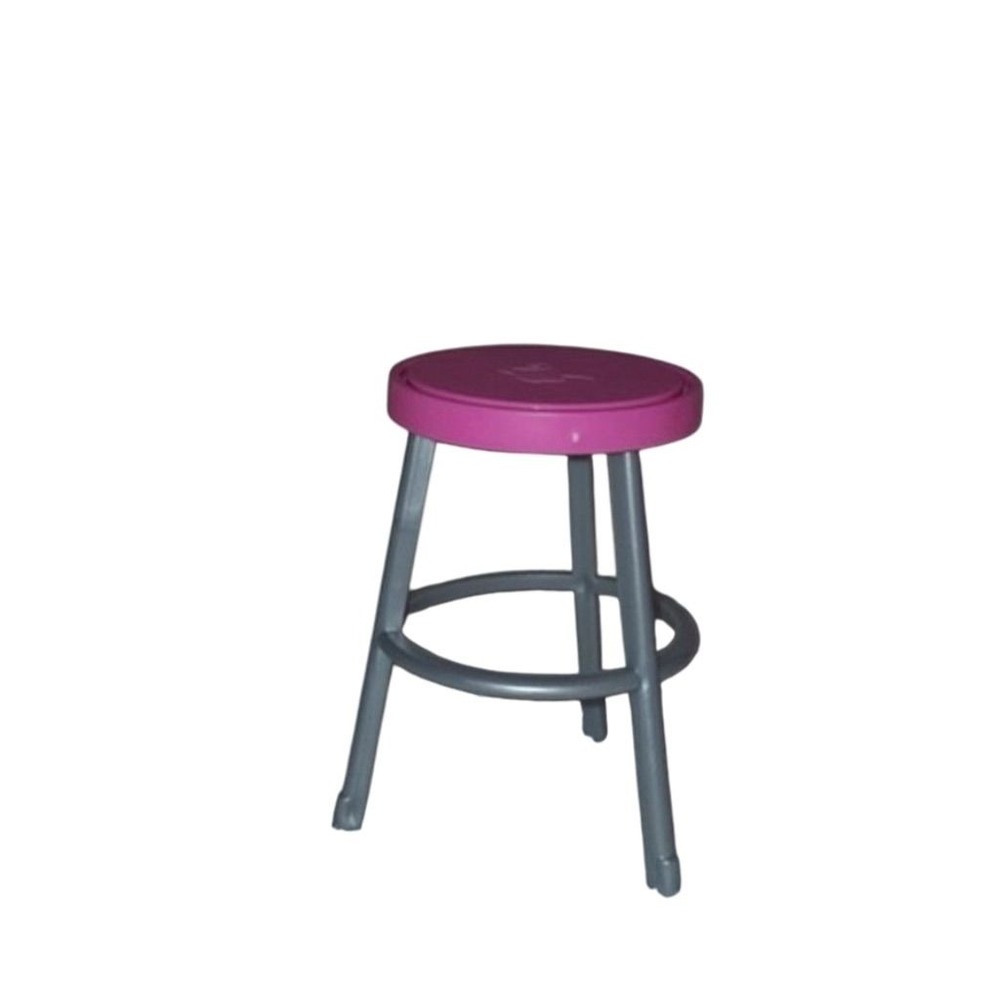Bratz 1:12 Miniature Pink &‎ Gray Bar Stool for Dollhouse Diorama